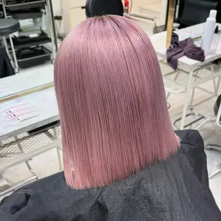 セミロング カラー 色落ち綺麗🩰ハイ トーン🎀RINKAのヘアスタイル