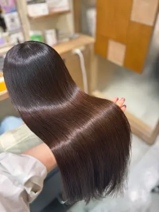 ロング 透明感ツヤカラー/ 縮毛矯正/静岡のヘアスタイル