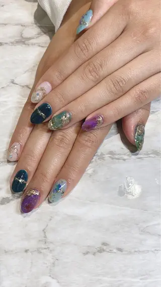 ネイル ✴︎:.｡. MAKI.｡.:✴︎のネイルデザイン