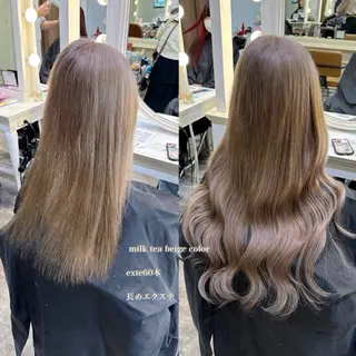 セミロング シールエクステ横浜 🐏☁️miminaのヘアスタイル