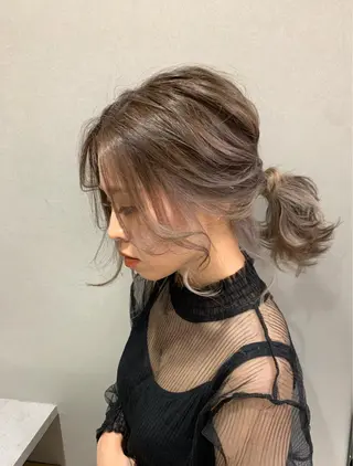 セミロング カラー 浦野 剛志のヘアスタイル