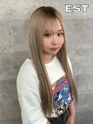 ロング メンズ ヘアアレンジ カラー エクステ MORI エクステMARIKAのヘアスタイル
