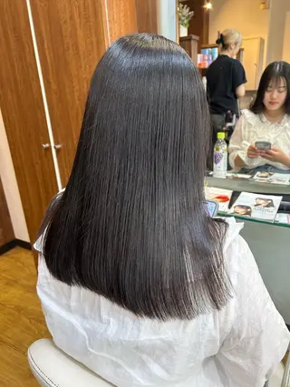セミロング パーマ うる艶カラー 🌼aokiのヘアスタイル