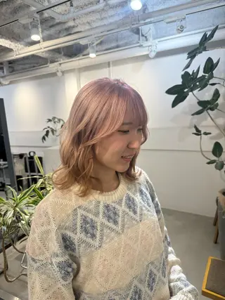 セミロング 新宿/顔周りカット +レイヤー=しずく♩のヘアスタイル