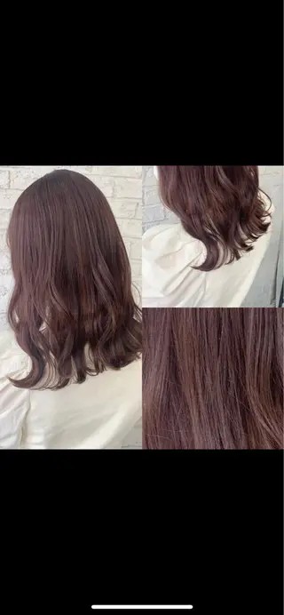 セミロング カラー エクステ＆艶カラー 🎀YURINA🎀のヘアスタイル