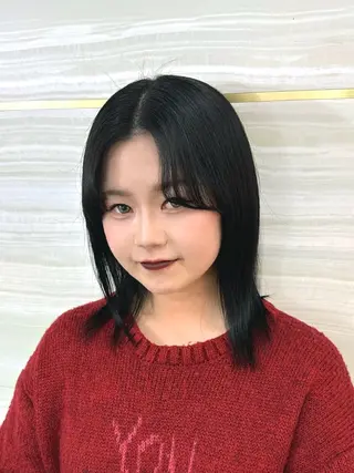 セミロング カラー 💗鈴木茉奈💗艶髪 /透明感/暖色カラーのヘアスタイル