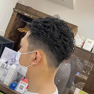 パーマ メンズ 原田 涼矢のヘアスタイル