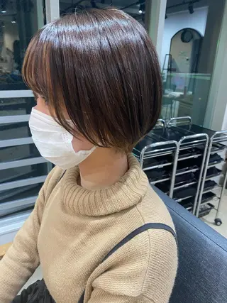 ショート レイヤー/大人ボブ| ワタナベ リョウカのヘアスタイル