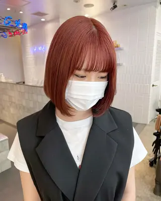 ロング カラー ヘアアレンジ ボブ×柔らかいカラー 🌷misaki𓍼のヘアスタイル