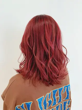 ミディアム カラー 本間 良のヘアスタイル