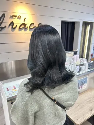 セミロング カラー 本尾 空大のヘアスタイル