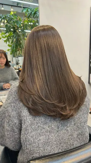 ロング 川口開世 cut/permのヘアスタイル