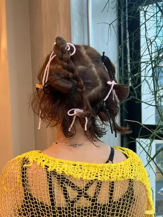 ミディアム レイヤーカット NERO加藤木麻彩のヘアスタイル