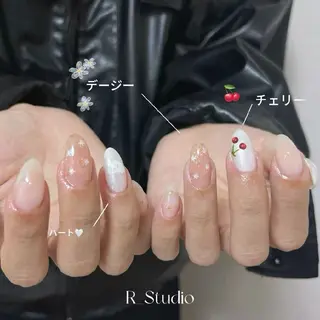 ネイル ネイル💕& まつ毛パーマのネイルデザイン