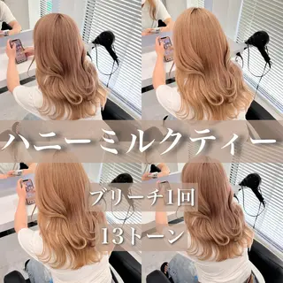 セミロング カラー センターパート特化 井上健太のヘアスタイル