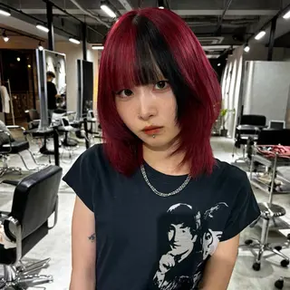 ミディアム カラー メイ ☪️のヘアスタイル
