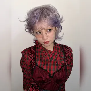 ミディアム カラー ムード造るハイトーン ケアブリーチ/ユウキのヘアスタイル