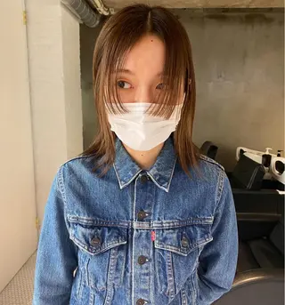 セミロング カラー パーマ ヘアアレンジ メンズ キッズ ネイル マツエク・マツパ アイブロウ パーマスタイル🔅 sayacaのヘアスタイル