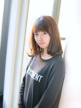 ミディアム 永野 良一のヘアスタイル