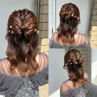 セミロング ヘアアレンジ 美髪× ヘアセット✨Araiのヘアスタイル