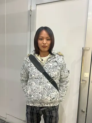 ミディアム 田中 蘭菜のヘアスタイル