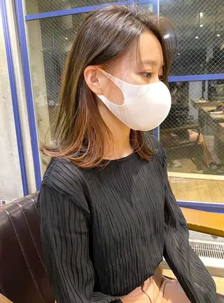 ミディアム カラー 🫧透明感/ツヤ髪/ ベージュ いちご🍓のヘアスタイル