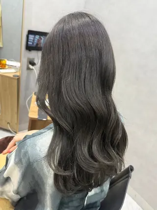 セミロング カラー 透明感カラー/パーマ 🌀アオノのヘアスタイル