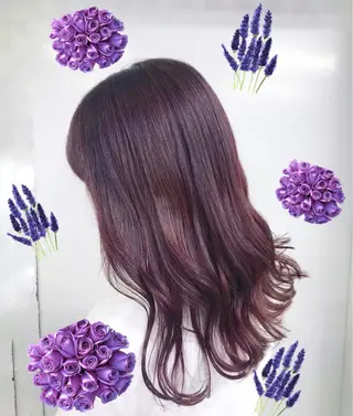 セミロング カラー パーマ ヘアアレンジ メンズ キッズ 上品＆韓国風 🥀海心🥀のヘアスタイル