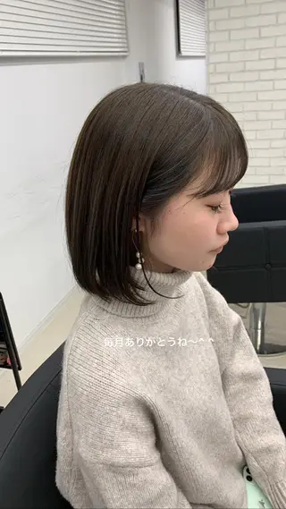ミディアム カラー 💖クボ モモ💖のヘアスタイル