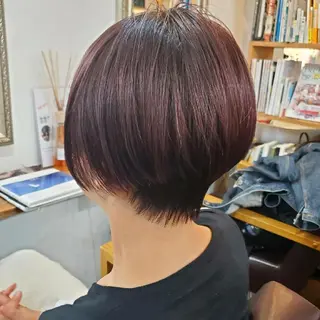 ショート カラー 韓国風レイヤーカット 上手く丁寧早い/マツのヘアスタイル
