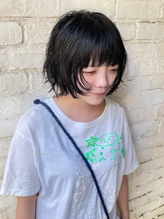 ショート パーマ ズミ🦖髪質改善 パーマ★ボブレイヤーのヘアスタイル