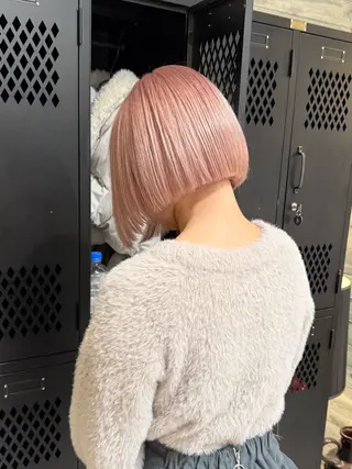 ミディアム カラー 色落ち綺麗透明感カラ /ボブ/ナカツヒカルのヘアスタイル