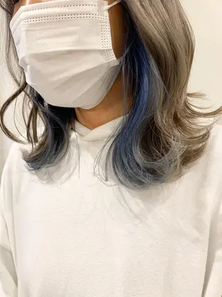 セミロング カラー ブリーチなしカラー 🌿脇黒丸 彩のヘアスタイル