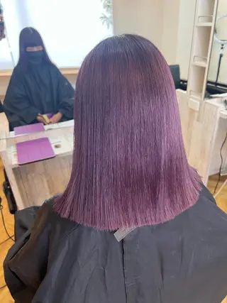 ミディアム カラー ブリーチ特化 梅田本多翔のヘアスタイル
