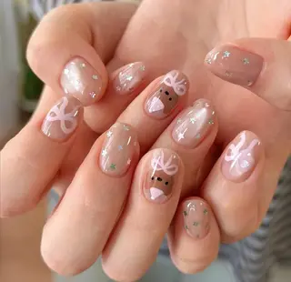 ネイル By moonネイル 🌷ワンホン/韓国風のネイルデザイン