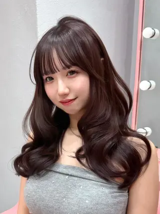 セミロング カラー 渋谷/韓国ヘア/ 顔まわり♡Ayakaのヘアスタイル