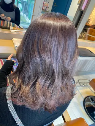 ミディアム カラー 🟣メンズパーマ 川端 永遠🟣のヘアスタイル