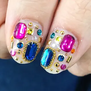 ネイル 渋谷/チップ長さ出し 👑アプレgel-xのネイルデザイン