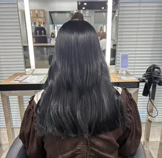 セミロング miku/ラベンダー 透明感カラー🪻❤︎のヘアスタイル