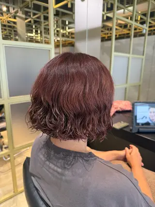 ショート パーマ モデル/武蔵新城 /あやな🎀のヘアスタイル