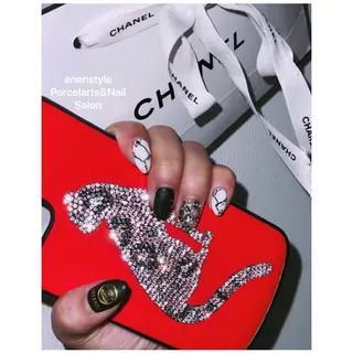 ミディアム ネイル 🐾enen style 🐾のネイルデザイン