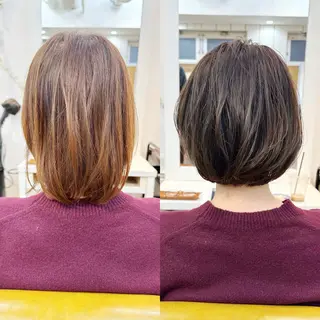 ショート カラー 👑銀座ショート/ 絶壁補正/金子涼👑のヘアスタイル