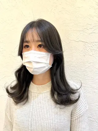 セミロング カラー 髪質改善/縮毛矯正 鈴木裕介のヘアスタイル