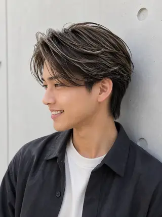 カラー メンズ 宇梶 千愛のヘアスタイル