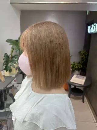 ショート カラー ハイトーンカラー が絶対可愛い✨泰聖✨のヘアスタイル