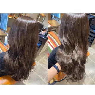 カラー 🩵盛れる顔周り/ 艶カラーemi🩵のヘアスタイル