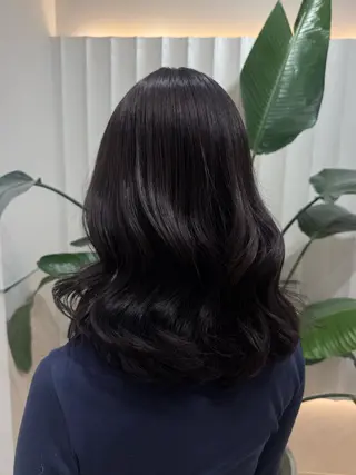 ロング カラー ラベンダー💜グレー 🩶ミント🩵のヘアスタイル