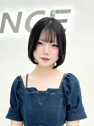 ショート カラー ヘアアレンジ 縮毛矯正🤍 盛れるボブ/ひかりのヘアスタイル