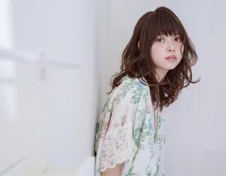 ミディアム カラー SANC hair salonのヘアスタイル