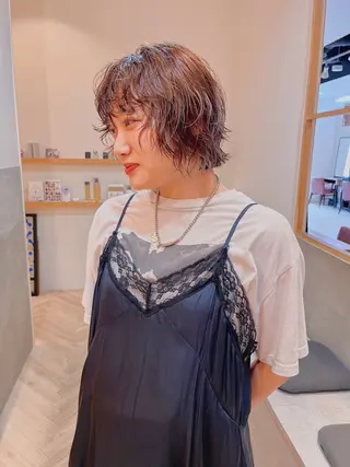 ショート パーマ 🐢ダブルカラー🐢 透明感/このかのヘアスタイル